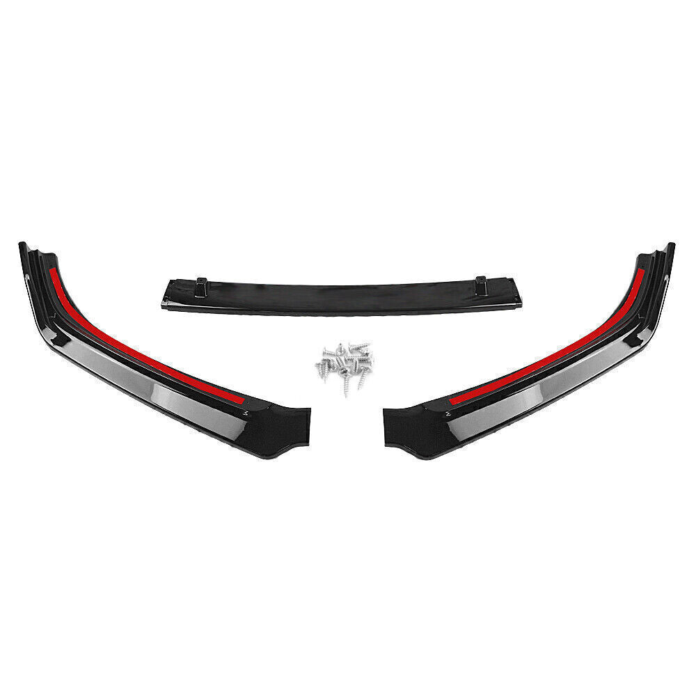 Gloss Black Front Bumper Spoiler Splitter Lip fits Honda Accord 10th JDM Sport