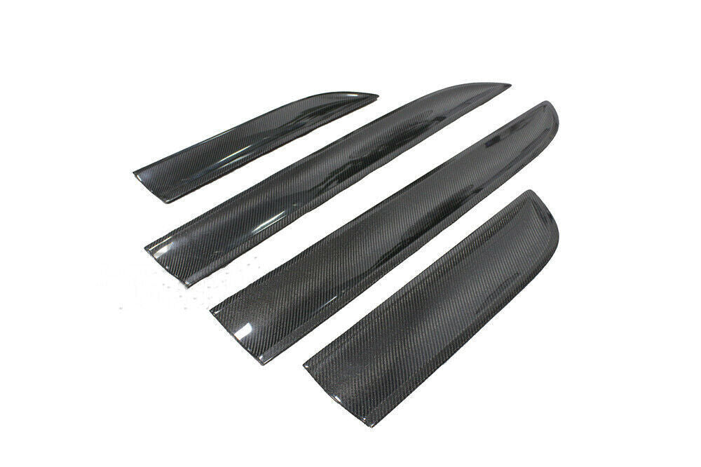 4x fits Porsche Macan 2014-2023 Carbon Fiber Door Side Moulding Trim Cover Black