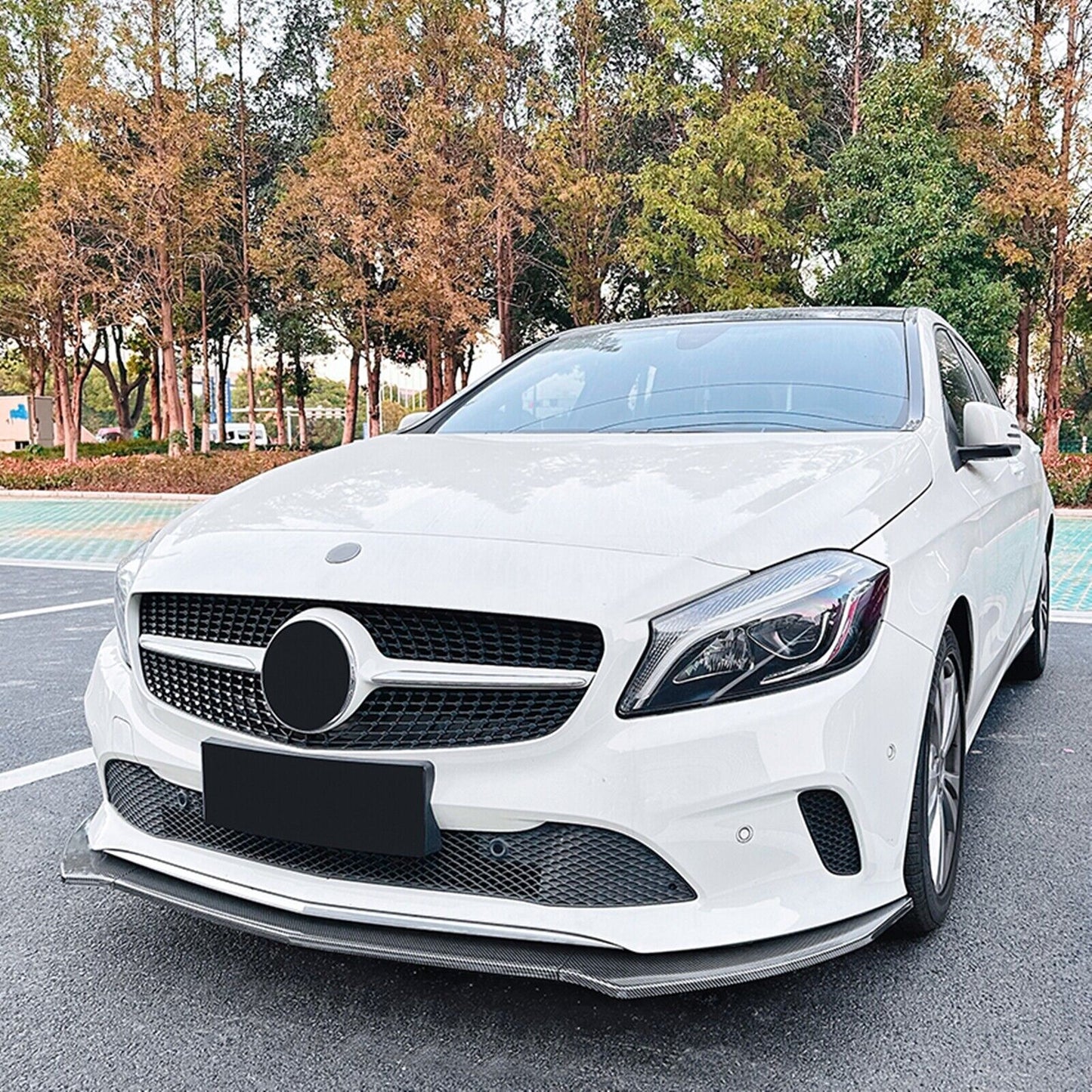 Front Spoiler Lip Splitter Kit fits Mercedes Benz A Class W176 16-18 CB Look