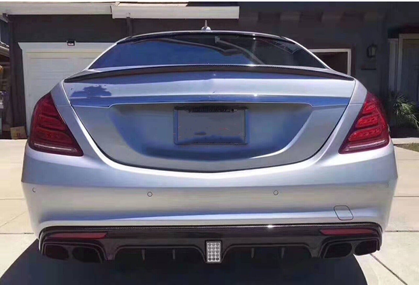 Carbon Fiber Rear Trunk Spoiler Lip Wing fits Mercedes Benz W222 S-Class 2014-20