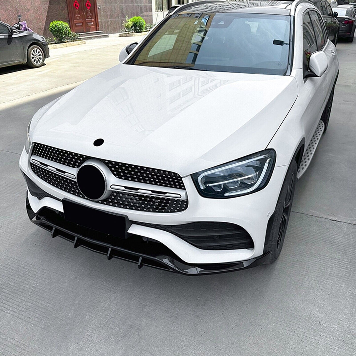 Black Front Lip fits Mercedes Benz GLC Class X253 GLC200 260 300 2020-2022 AMG