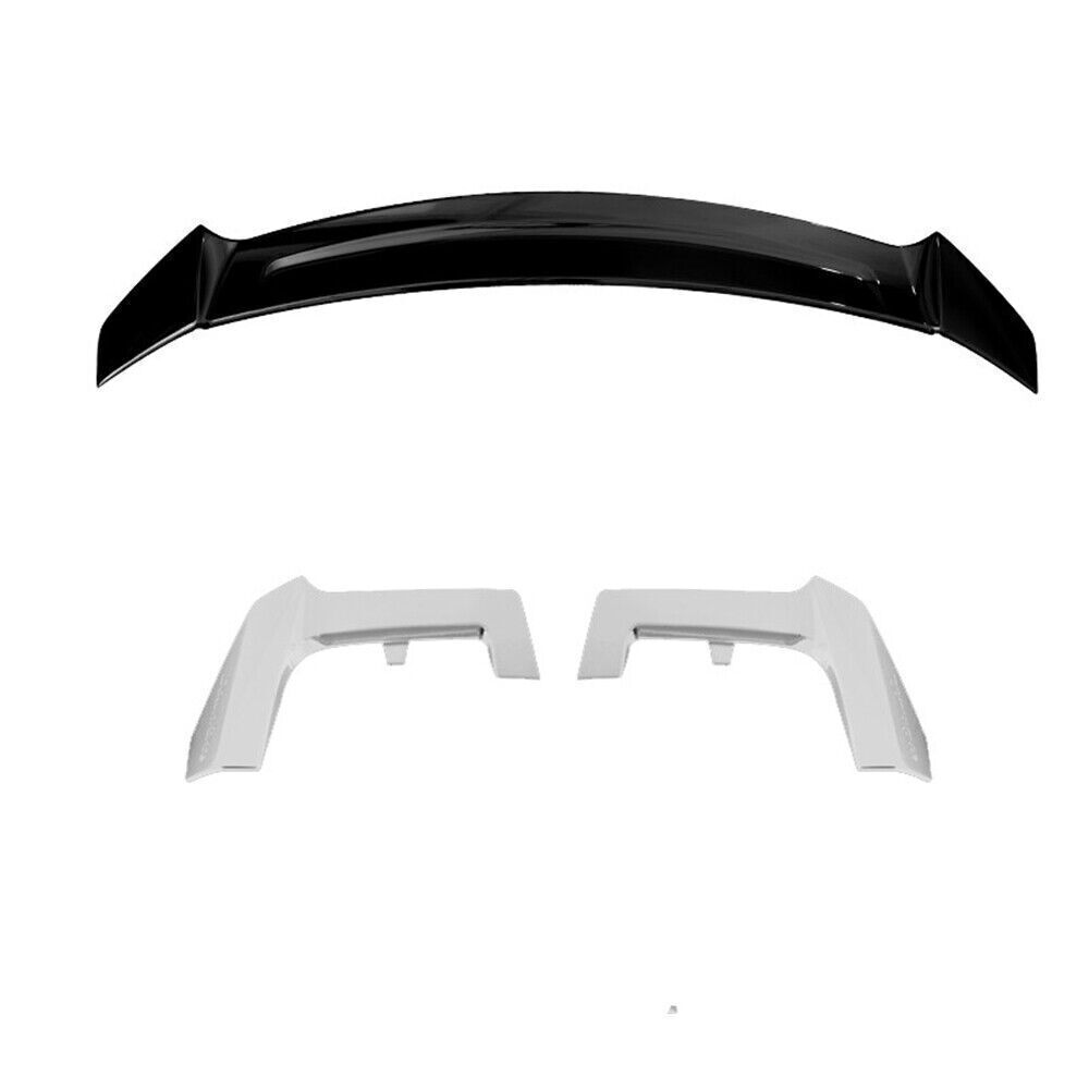 3pcs Rear Roof Spoiler Top Wing Lip fits 10th Honda Civic White Body Kit White