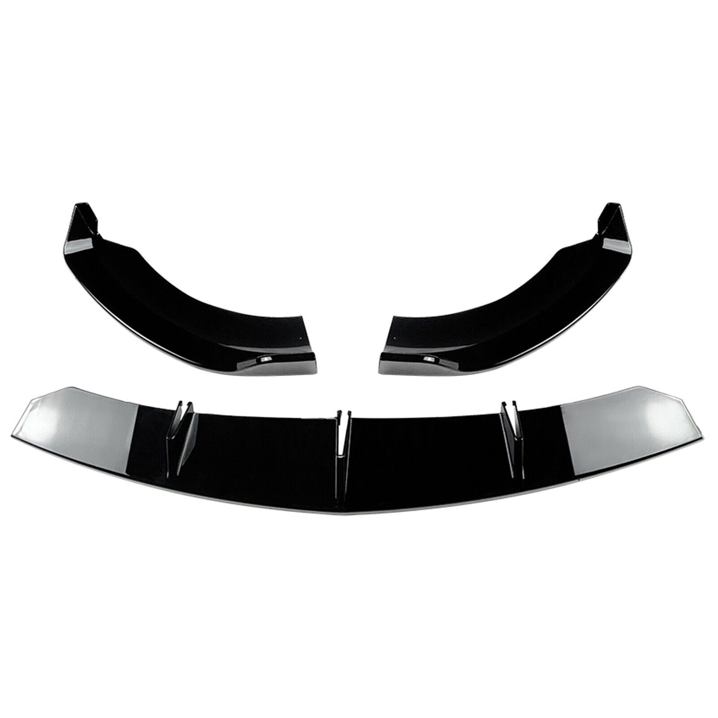 3pcs Front Spoiler Lip Splitter fits Mercedes Benz E Class W213 E300 17-19 Black