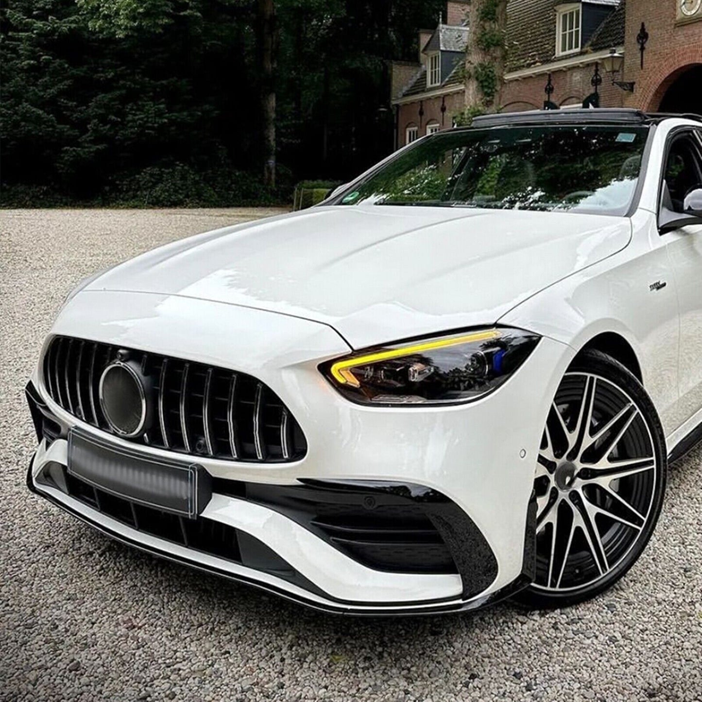 Black Front Spoiler Lip Splitter fits Benz C Class W206 C200 C260 C43 AMG 22-24