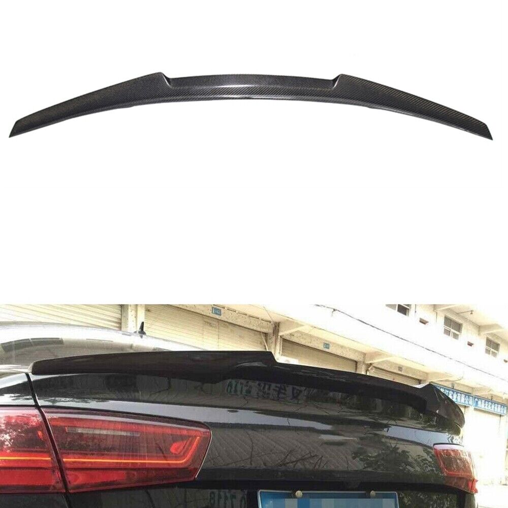 Luxury Rear Trunk Spoiler Wing Fit fits Audi A6 C7 Sedan 2012-2018 Carbon Fiber