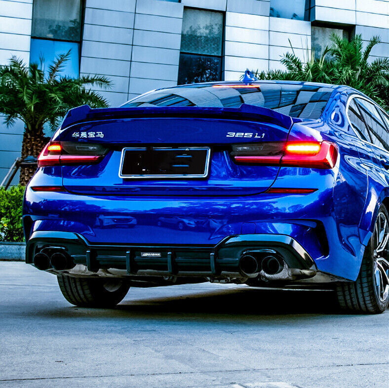 Rear Bumper Diffuser Lip +Exhaust Muffler fits MW 325i 325LI M Sport 2020 AKASAKA