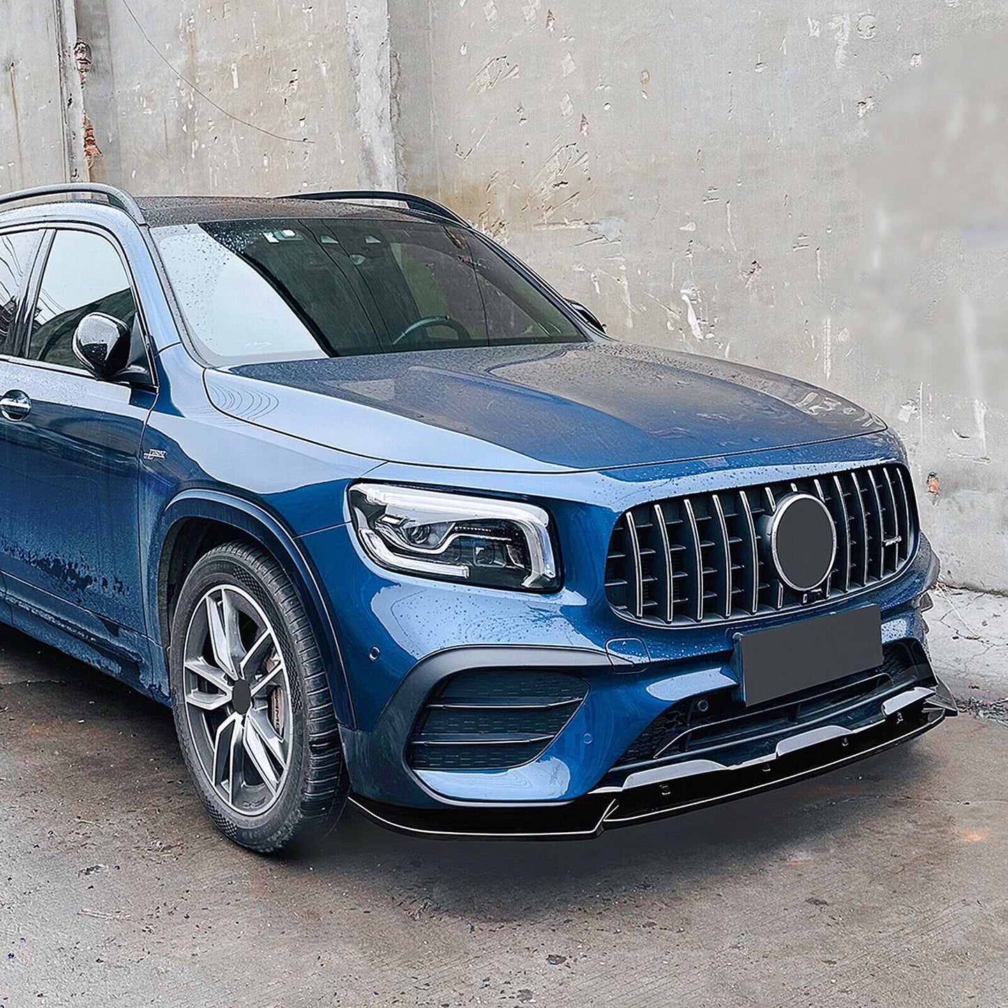 Gloss Black Front Bumper Spoiler Lip fits Benz X247 GLB180 200 220 2020-2023