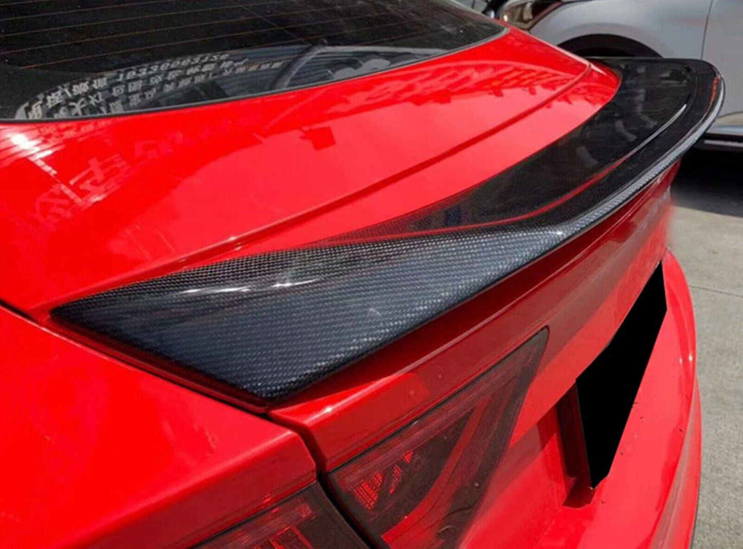 Rear Trunk Spoiler Wing Lip fits Audi A7 S7 RS7 2013-2017 2014 Black Carbon Fiber