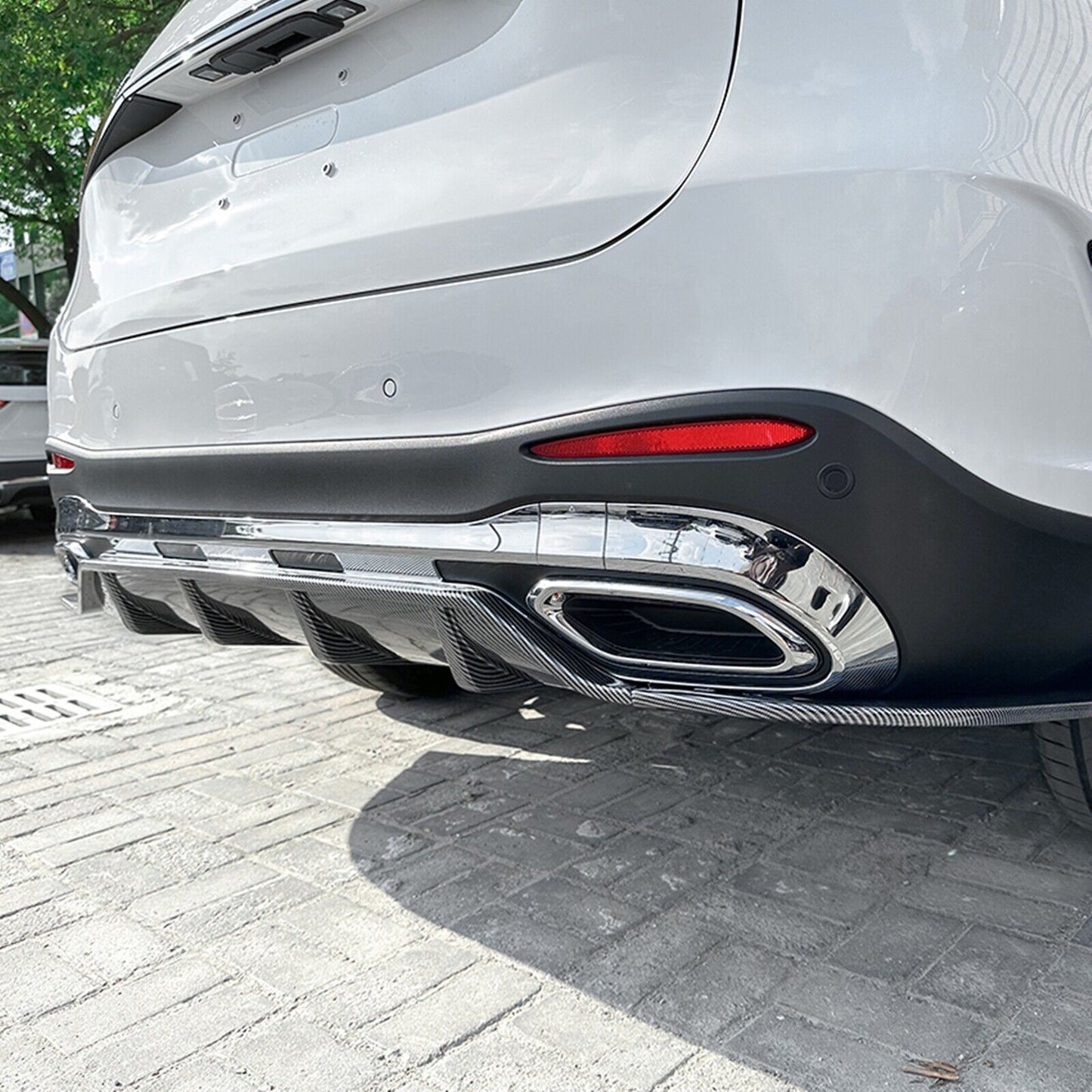 CB Style Rear Bumper Diffuser Lip Side Splitter fits Benz X254 GLC260 GL300 2023+