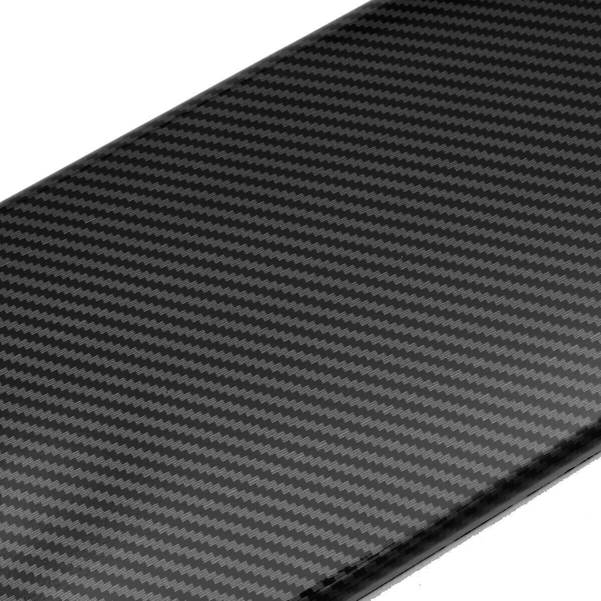 Black Carbon Fiber 2M Universal Side Skirt Extension Rocker Panel Cover Lip