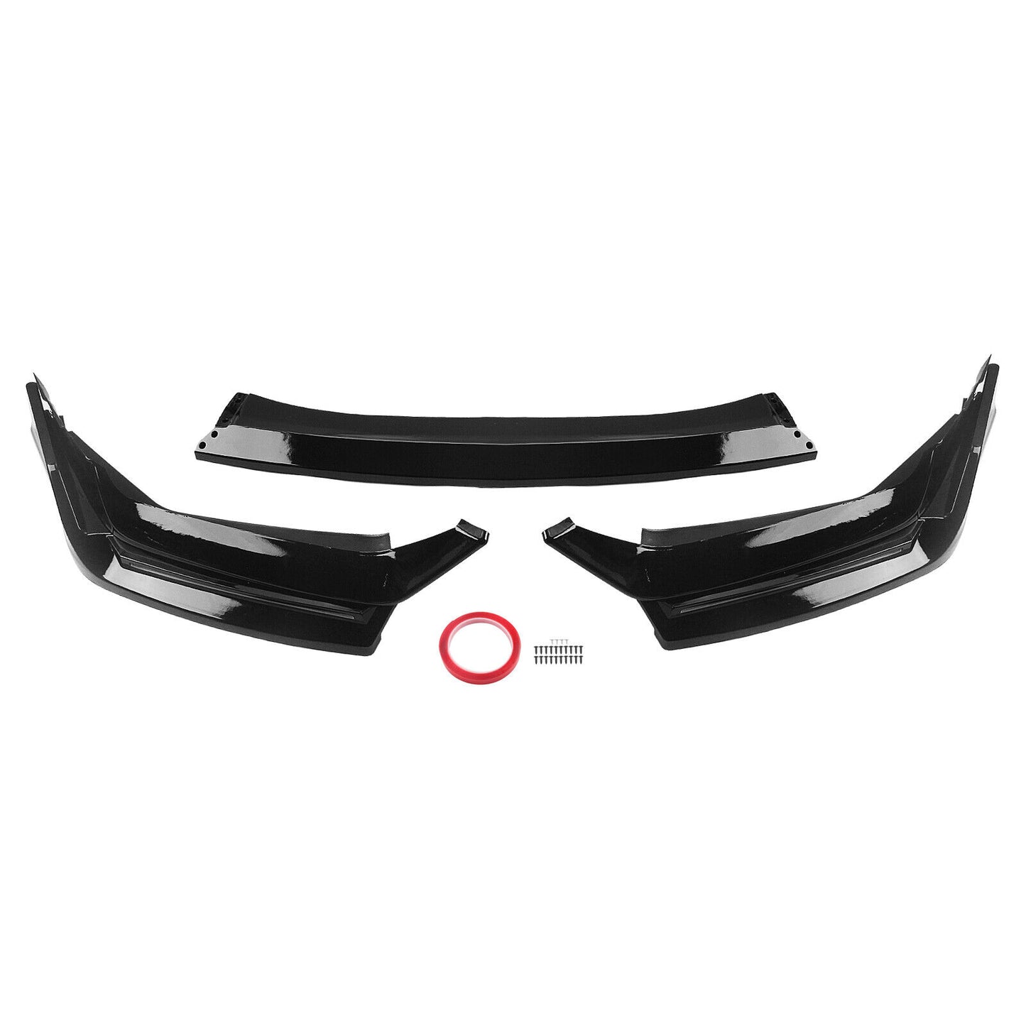 Front Bumper Spoiler Lip Kit W/ Light fits Honda Civic SI Hatchback 2017-2021 BLK
