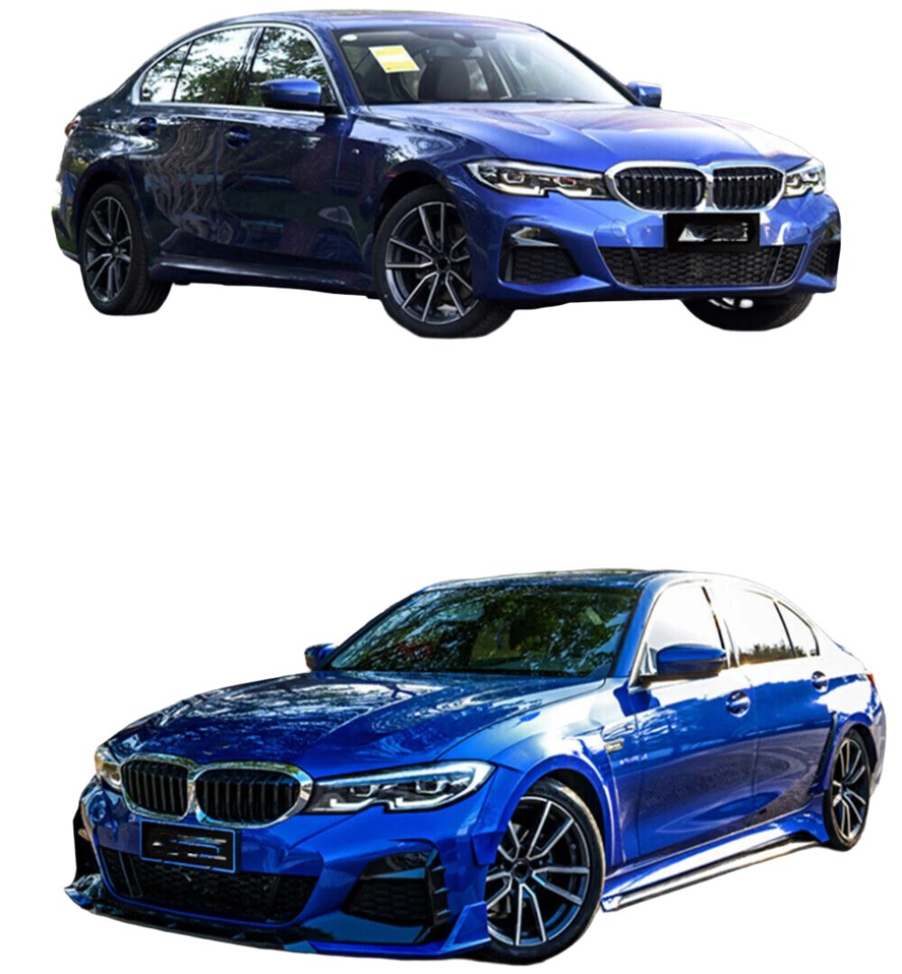 Blue Front Bumper Spoiler Splitter Lip Body Kit fits BMW 325i 325LI M Sport 2020