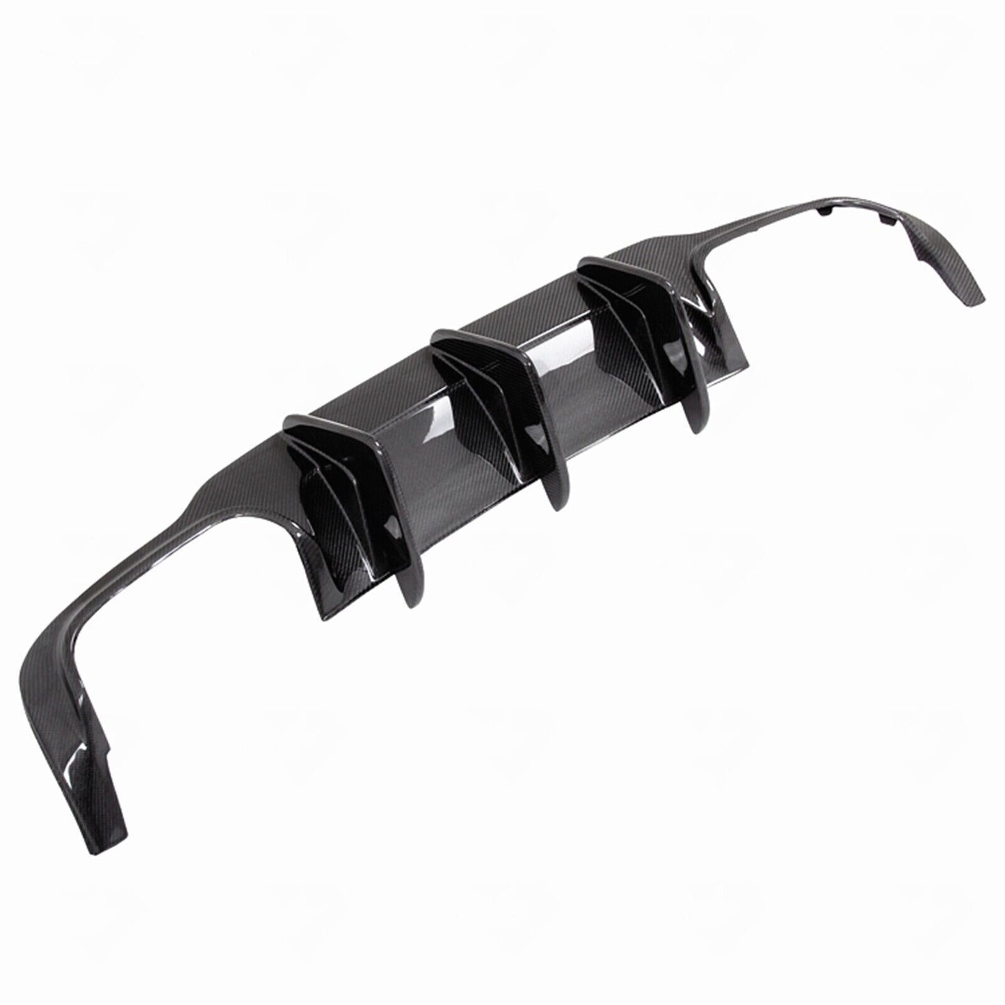 Black Rear Bumper Diffuser fits Benz C63 W204 AMG 2012 2013 2014 Carbon Fiber