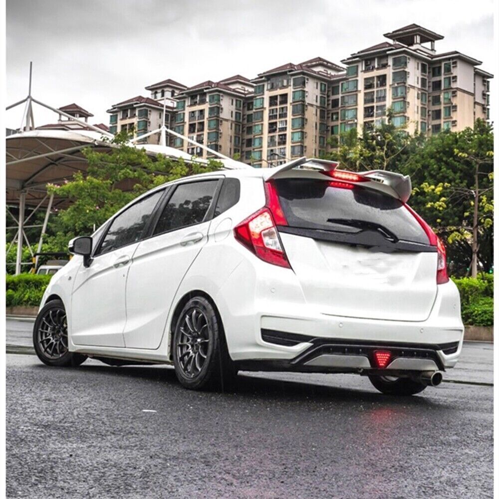 White Rear Trunk Spoiler Roof Lip fits Honda Fit GK5 YOFER 2014 2016-2019