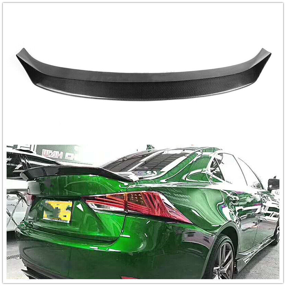 Real Carbon Fiber Black Rear Trunk Spoiler Wing Lip fits Lexus IS-F 2014-2020
