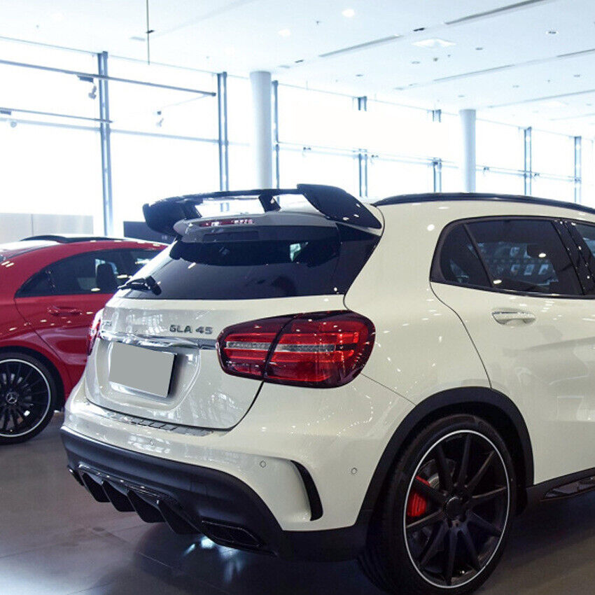1Set Painted Black Rear Trunk Spoiler fits Mercedes X156 GLA Class GLA250/45 AMG