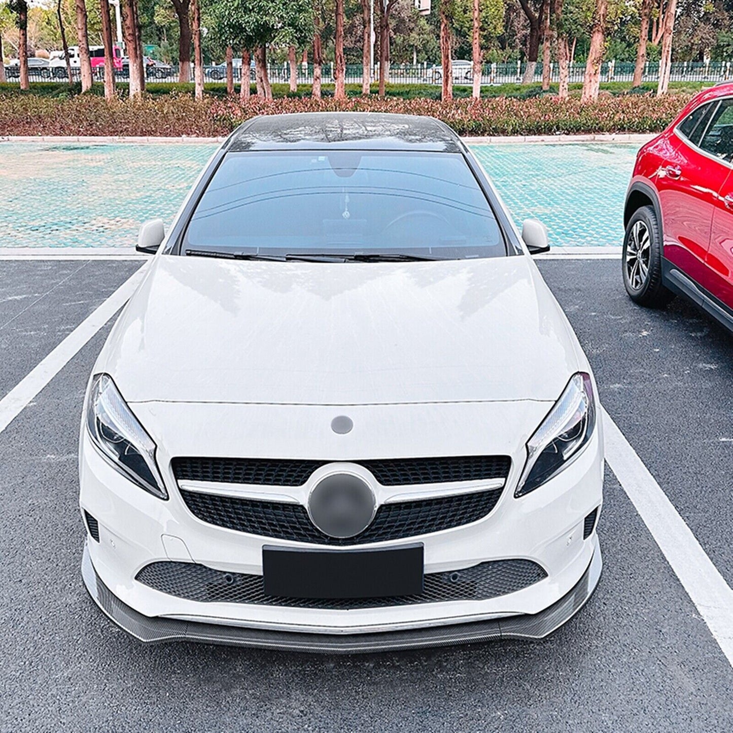 Front Spoiler Lip Splitter Kit fits Mercedes Benz A Class W176 16-18 CB Look