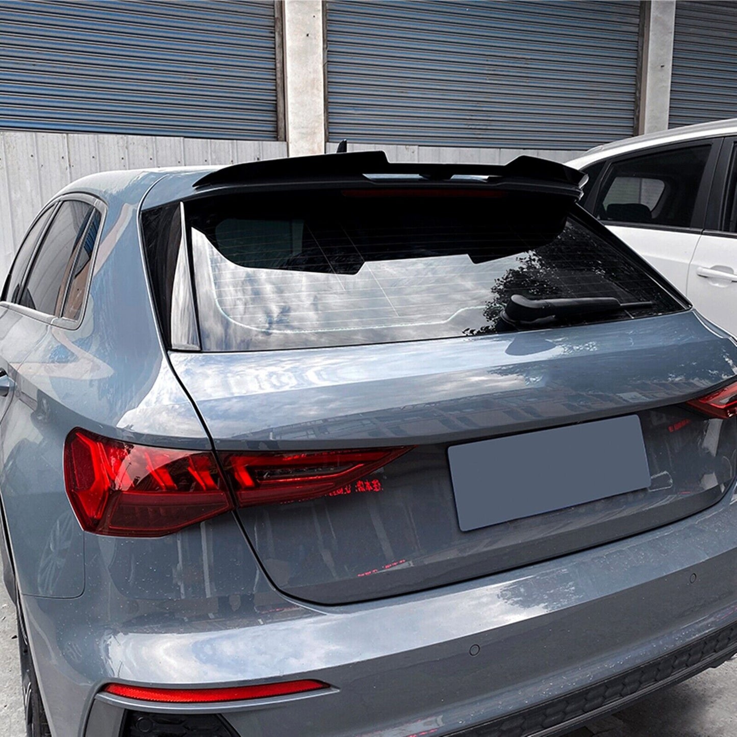 Rear Trunk Spoiler Lip Wing Fit fits Audi A3 8Y Sportback 2020-22 Carbon Look