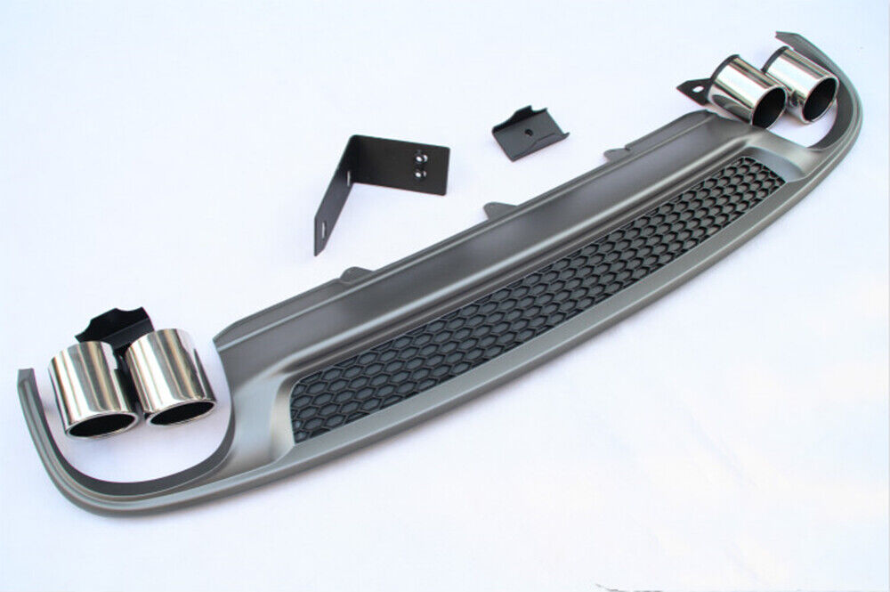 Rear Bumper Diffuser & Exhaust Tip fits Audi A4 B8.5 Sedan 2013-2016 2014