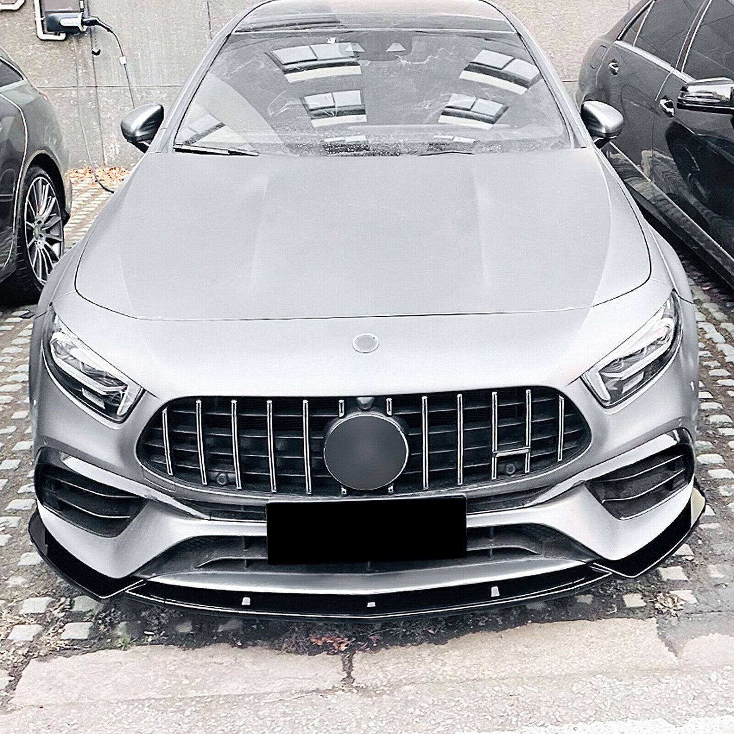 Front Spoiler Splitter Lip fits Benz A Class A45 A45S 2019-2023 Gloss Black
