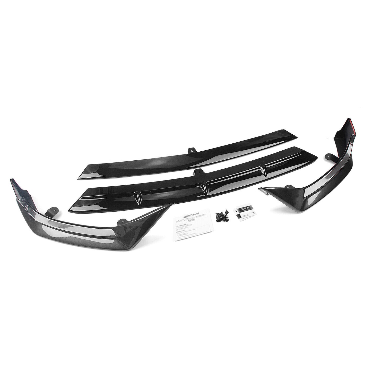 Front Bumper Spoiler Lip Kit Side Cover Grey fits Benz C W206 2022-2023 AKASAKA