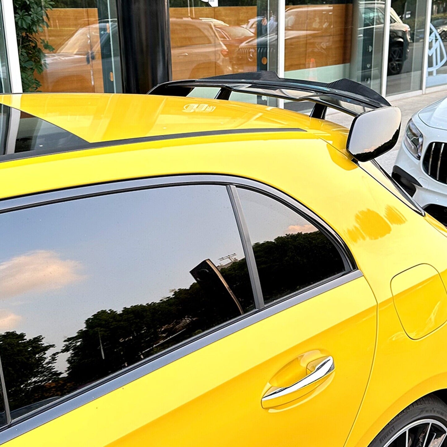 Rear Spoiler Lip Wing fits Benz W177 A35 A45 AMG 2019-2022 Carbon Fiber Look