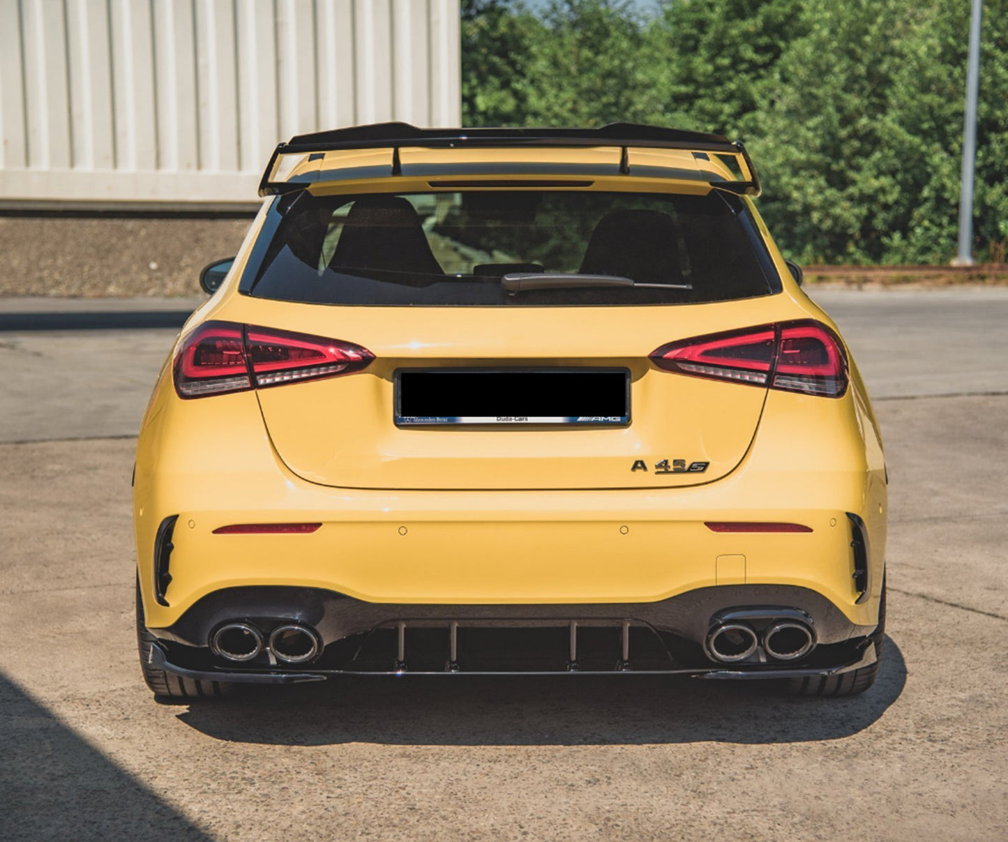 Black Rear Spoiler Wing Lip fits Mercedes Benz A Class AMG A35 A45S 2019-2022