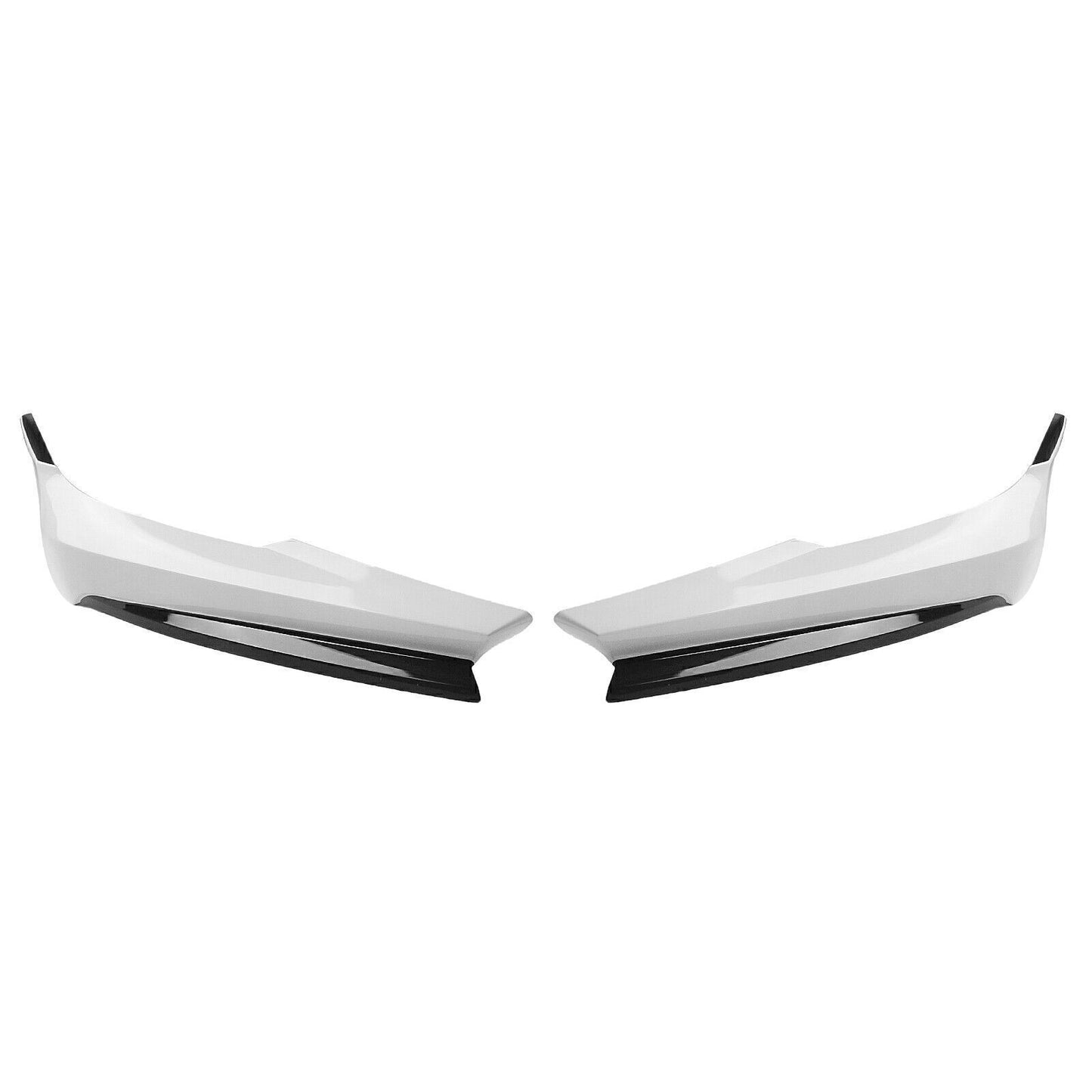 Front Bumper Spoiler Lip+Fog Light Eyelid Kit fits Honda Accord 2021-2022 White