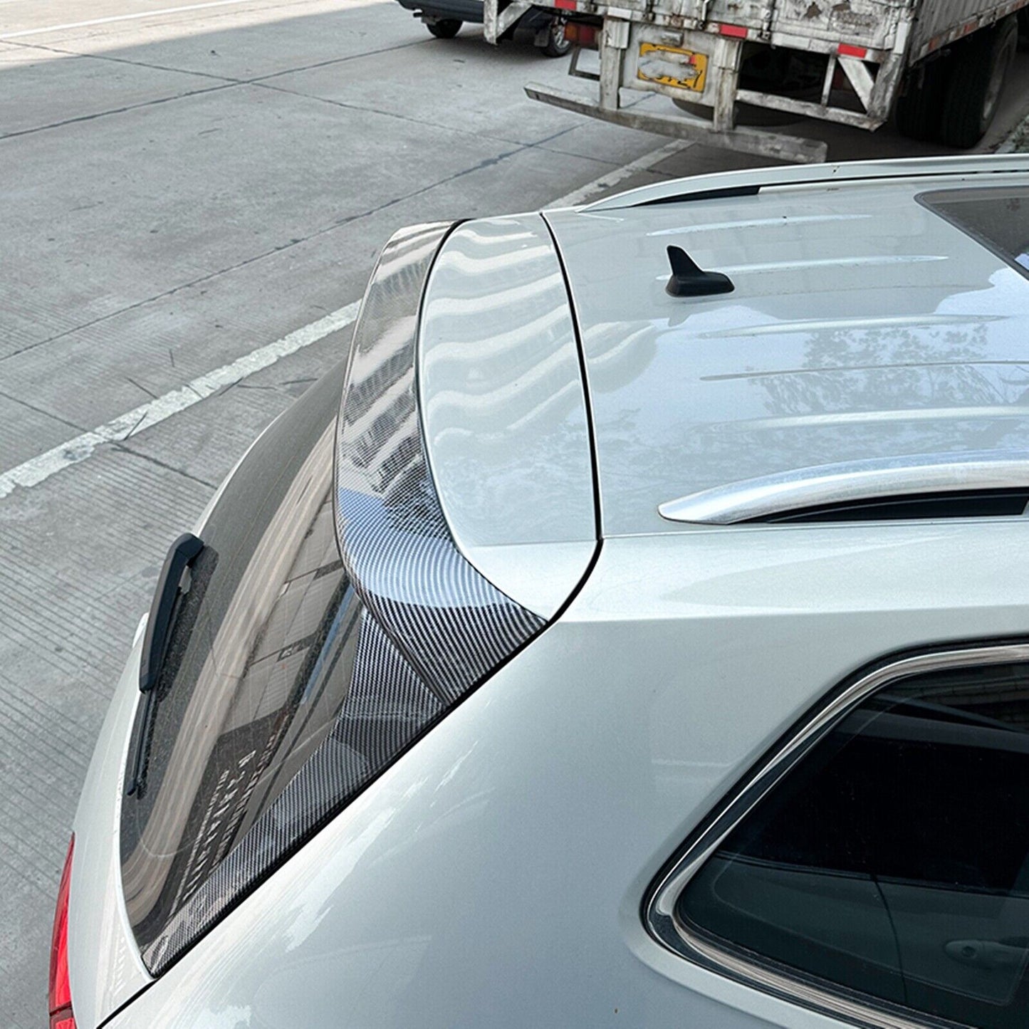 3PCS Rear Trunk Spoiler Lip + Side Spoiler Wing fits VW Tiguan MK2 17-23 CB Look