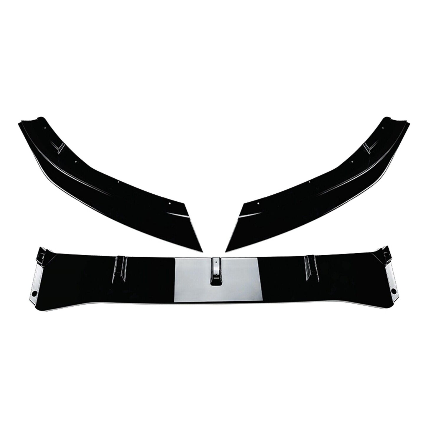 3pcs Vivid Black Front Bumper Spoiler Lip fits fitsd Focus RS MK3 2015-2018