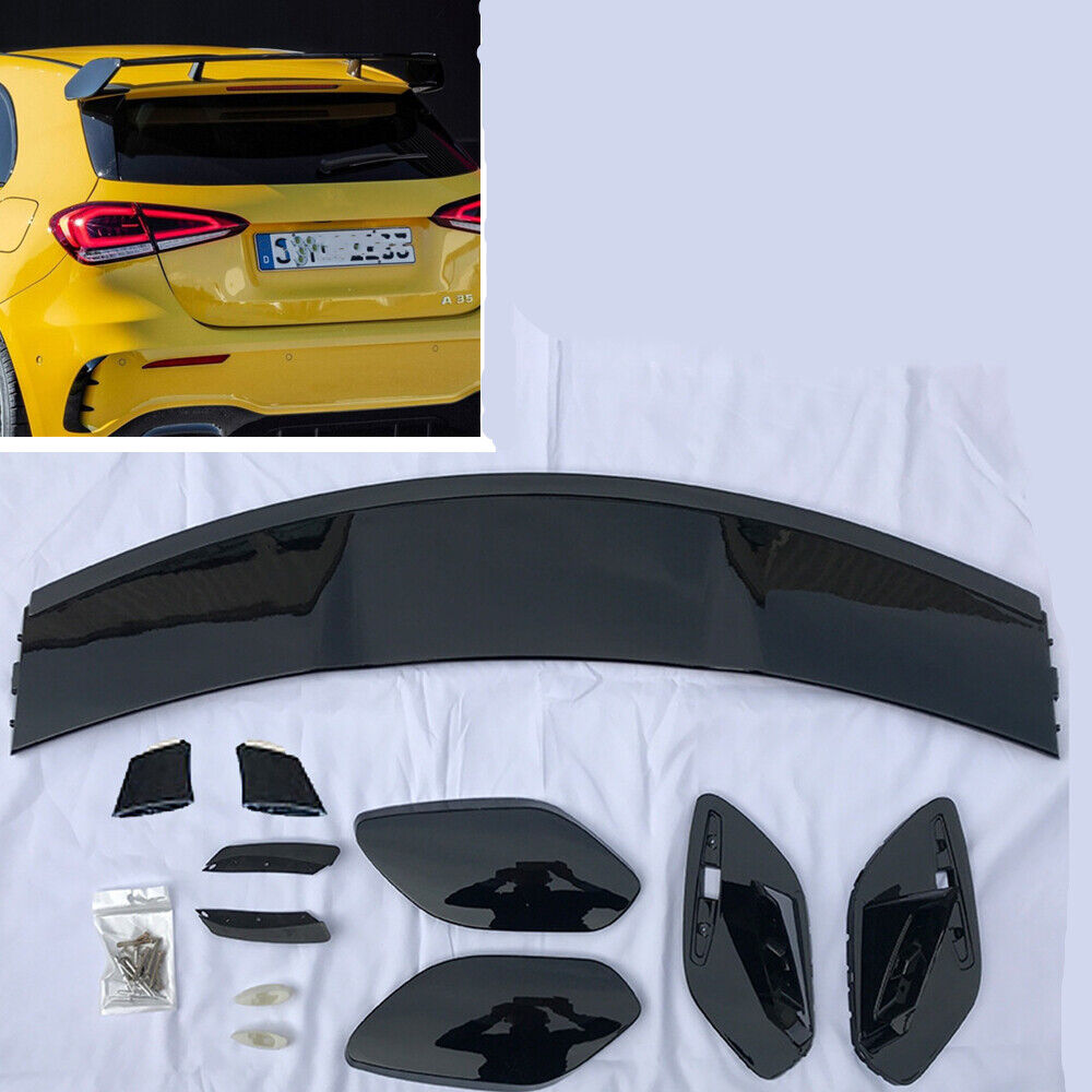 Black Rear Trunk Spoiler Wing Kit Set fits Mercedes Benz W177 A220 A250 A35 ED1