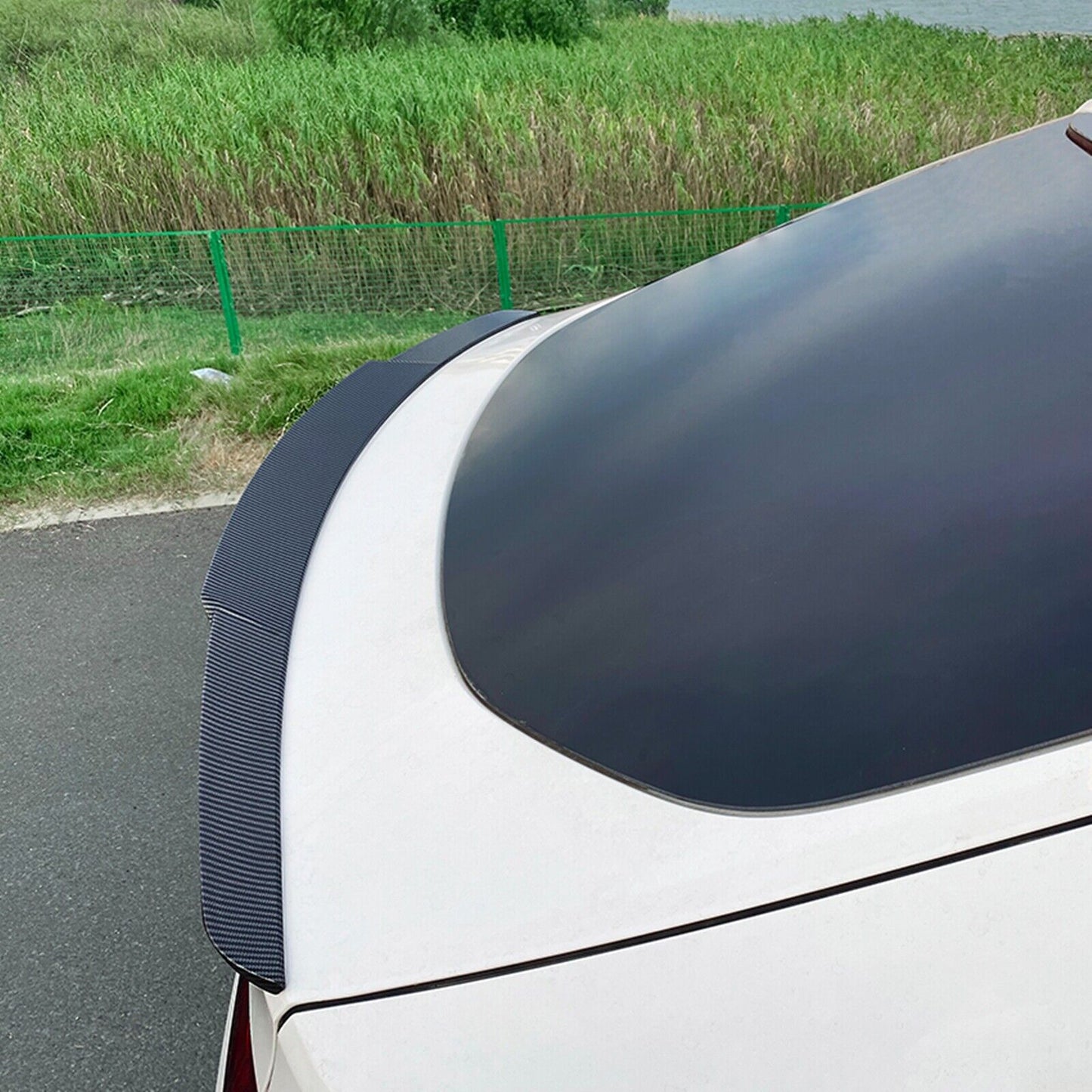 Carbon Style Rear Spoiler Trunk Lip fits Mercedes Benz GLE Class Coupe C167 20-23