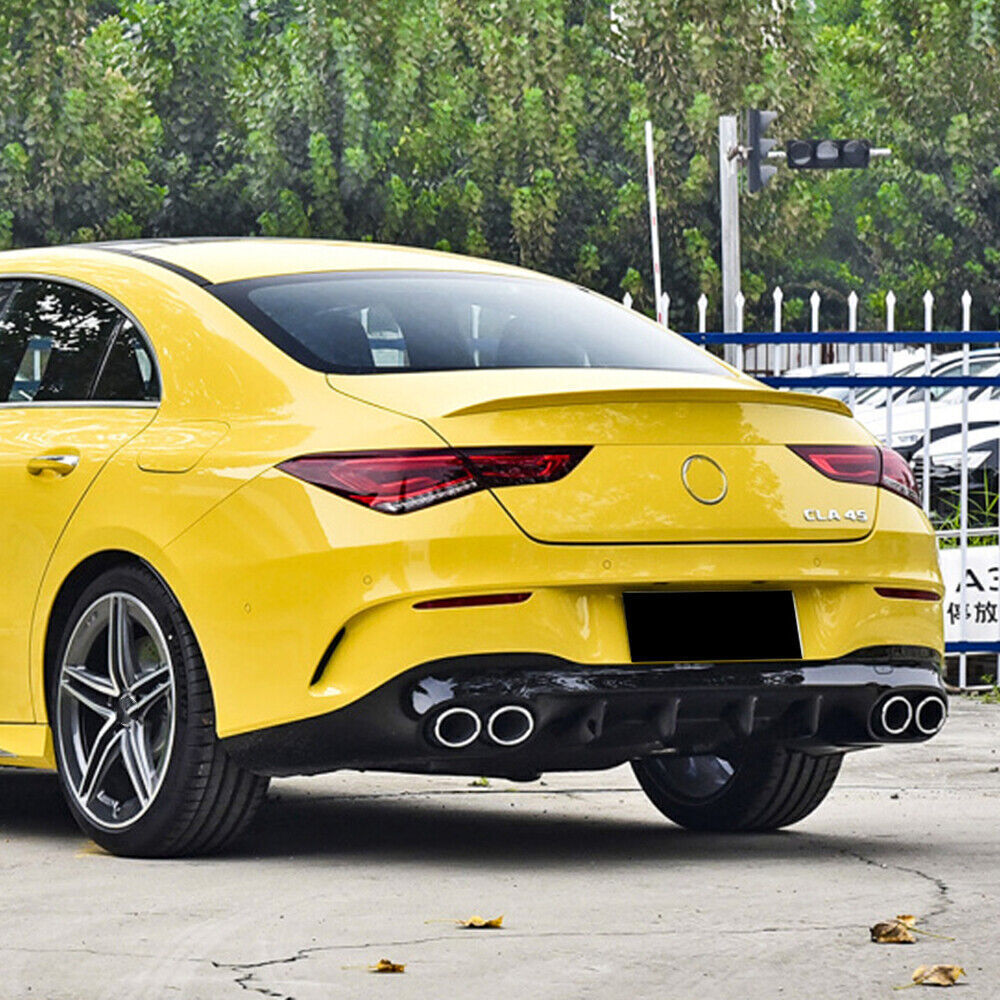 Black Rear Upper Trunk Spoiler Wing Lip fits 20-24 Mercedes Benz C118 CLA180