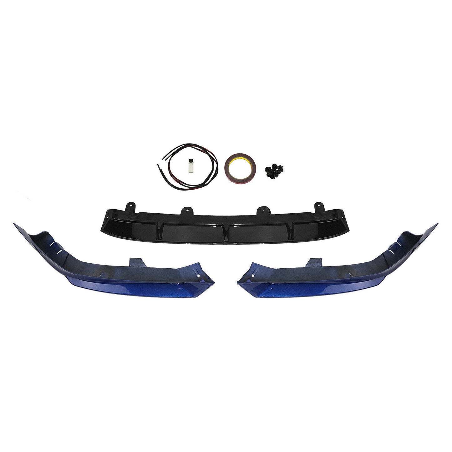 YOFER Style Front Splitter Lip fits 2018-2020 10th Gen Honda Accord Blue 3pcs
