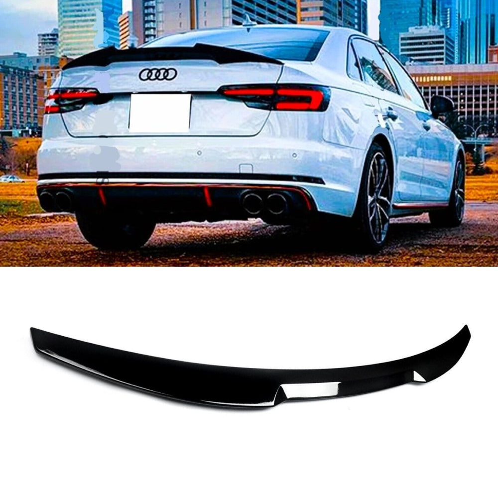 Fits Audi A4 S4 RS4 B9 Saloon M4 Style Gloss Black Boot Lip Spoiler 2016+