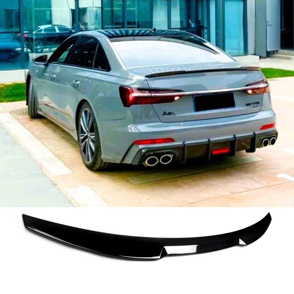 Fits Audi A6 S6 RS6 C8 Saloon Carbon Fibre M4 Style Boot Lip Spoiler 2018+