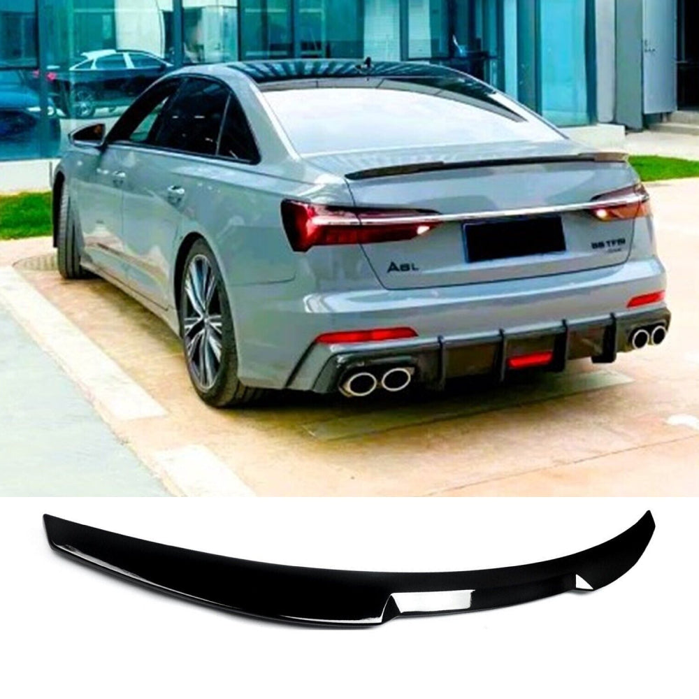 Fits Audi A6 S6 RS6 C8 Saloon Gloss Black M4 Style Boot Lip Spoiler 2018+