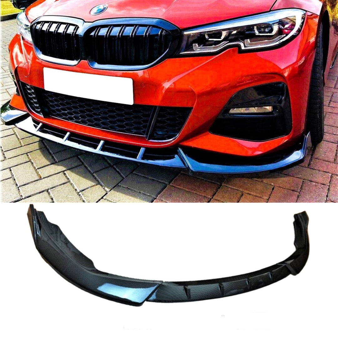 Fits BMW 3 Series G20 G21 M3 Style Carbon Fibre Sport Front Splitter Lip 2018+