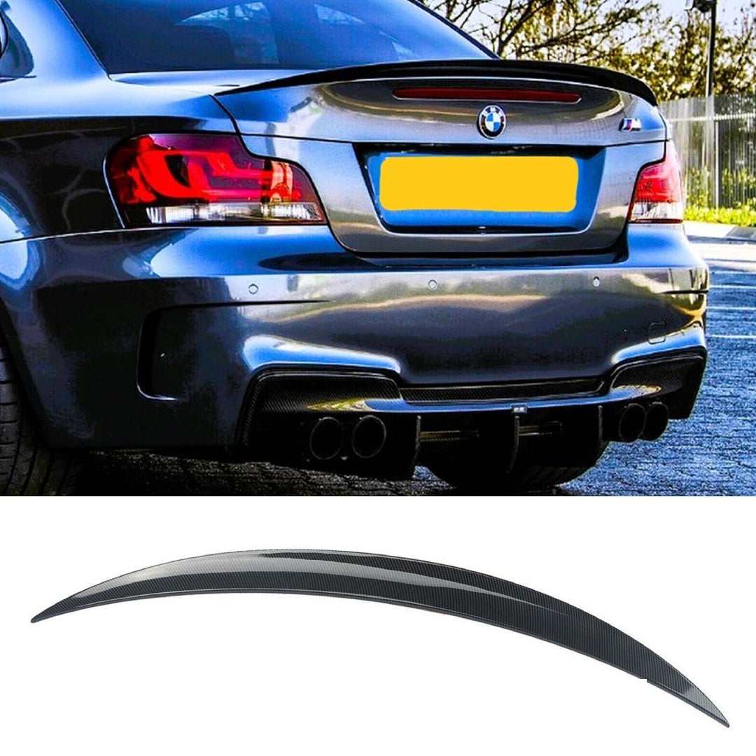 Fits BMW 1 Series Coupe 1M E82 E88 Carbon Fibre Boot Lip Spoiler 2007-2013