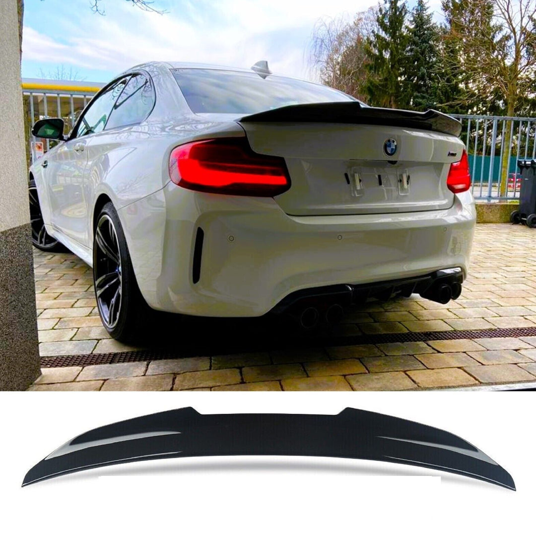 Fits BMW 2 Series M2 F22 F87 M Sport Gloss Black High Kick PSM Ducktail Spoiler