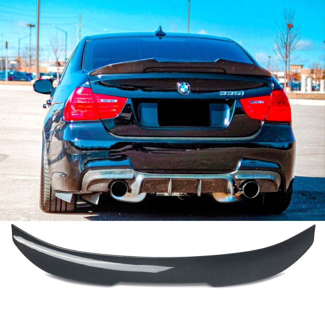 Fits BMW 3 Series E90 Carbon Fibre High Kick PSM Ducktail M Sport Spoiler 2004-2012