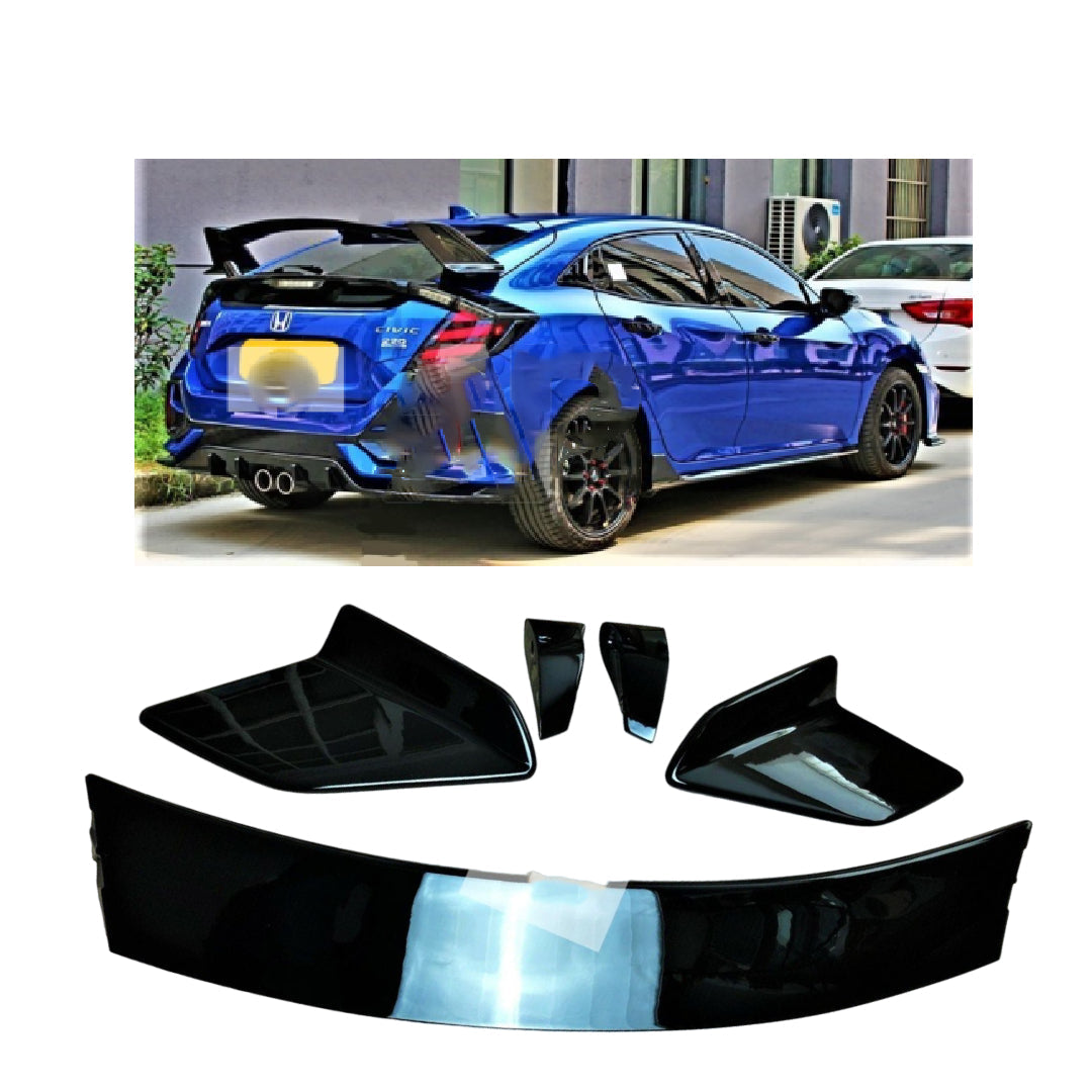 Honda Civic Aftermarket Type R Mugen Style 10th Generation FK7 Gloss Black Spoiler 2016-20