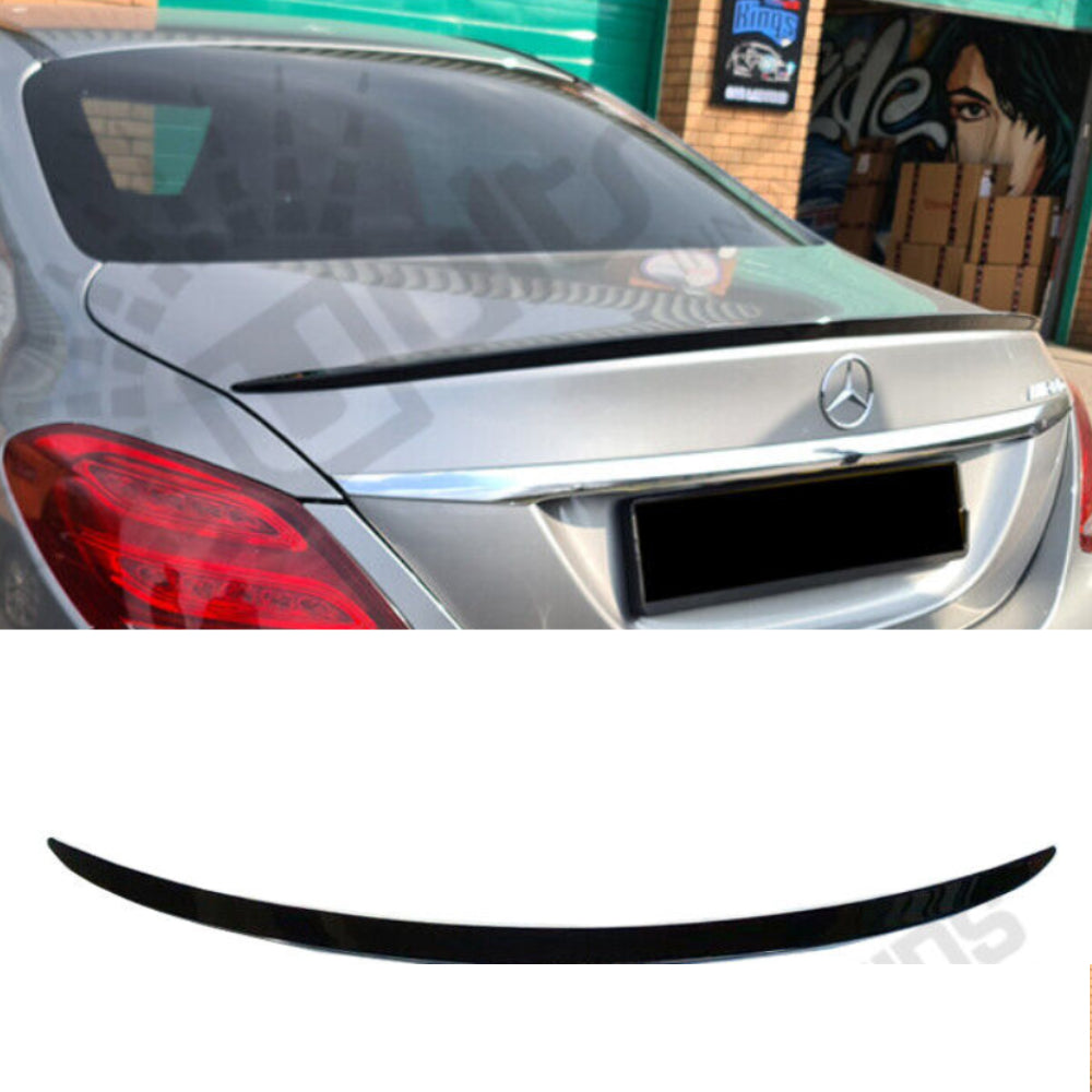 Fits Mercedes C Class C63S AMG Style W205 Gloss Black Rear Lip Spoiler 2014-2021
