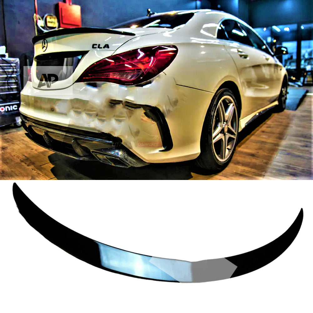 Fits Mercedes CLA Class CLA45S AMG Style W117 C117 Gloss Black Boot Spoiler 2013-18