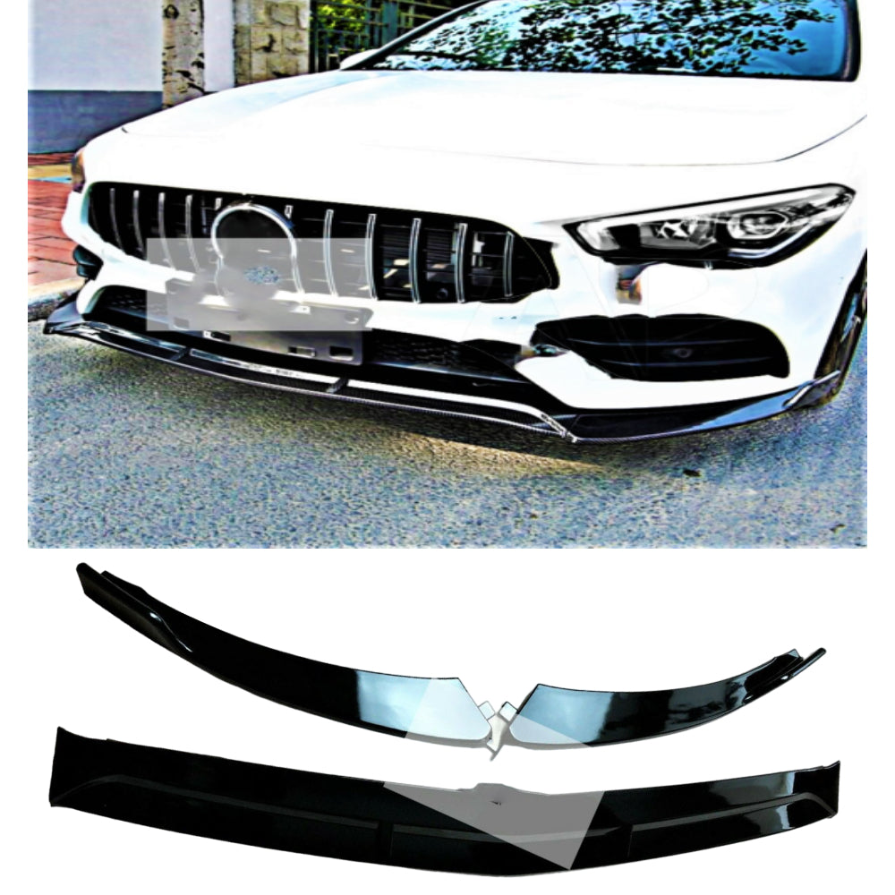 Fits Mercedes CLA Class CLA45S AMG W118 C118 Gloss Front Splitter Lip 2019+