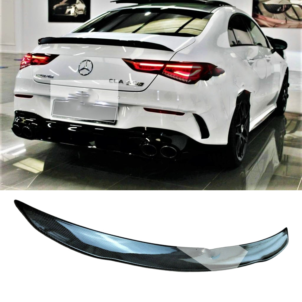 Fits Mercedes CLA CLA45 W118 C118 Carbon Fibre Amg Rear Boot Spoiler 2019-22