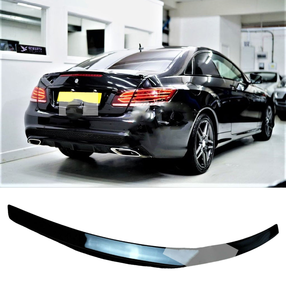 Fits Mercedes E Class Coupe W207 C207 Gloss Black Lip Spoiler 2009-2017