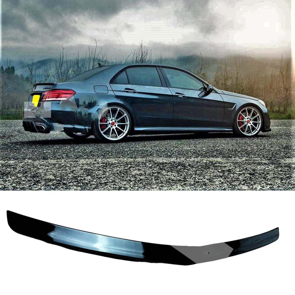 Fits Mercedes E Class E63S AMG Style W212 Gloss Black Boot Lip Spoiler 2008-2016