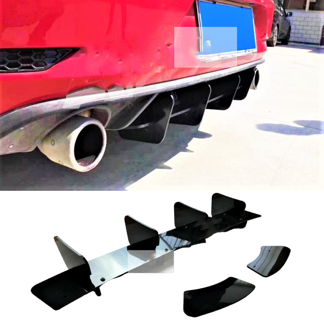 Fits VW Golf GTI MK7.5 Rear Blade Style Diffuser 2016-2020 Spoiler Body Kit UK SELLER