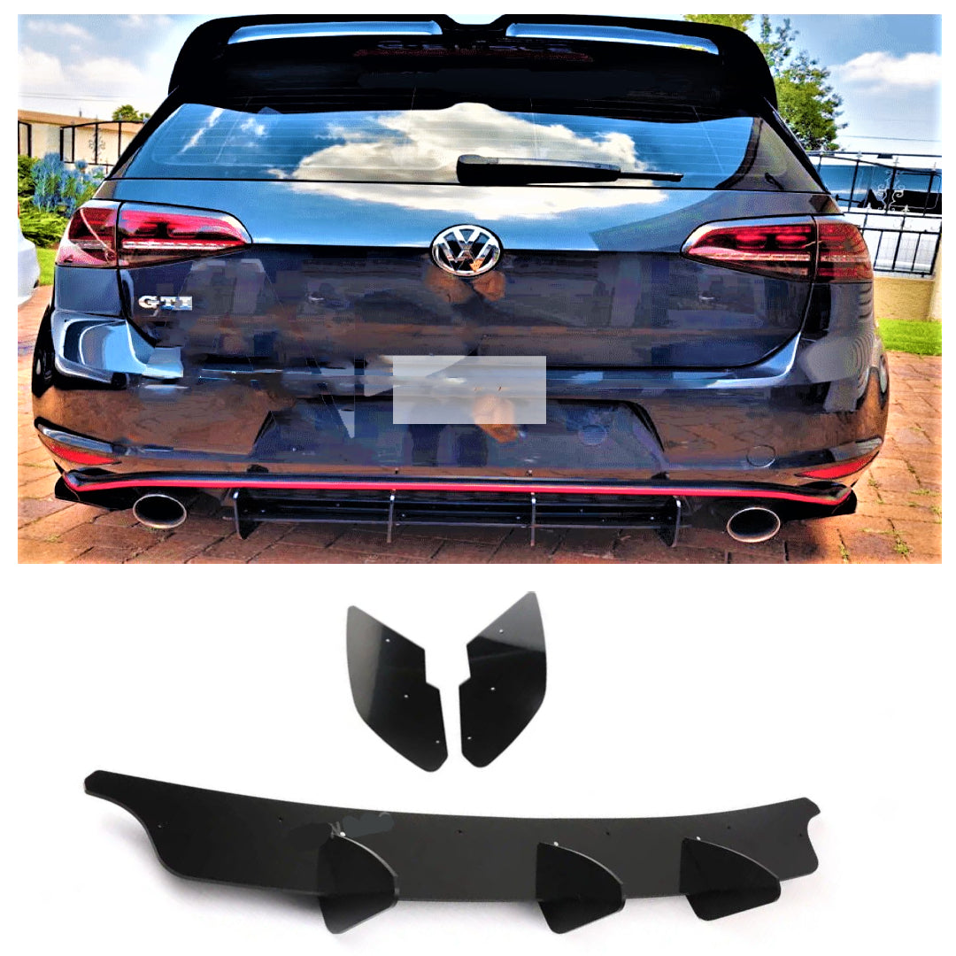 Fits VW Golf GTI MK7 Rear Blade Diffuser & Side Splitters 2013-2020 Spoiler Body Kit